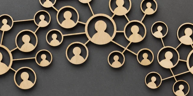 Abstract Netwerk Concept Stilleven Arrangement